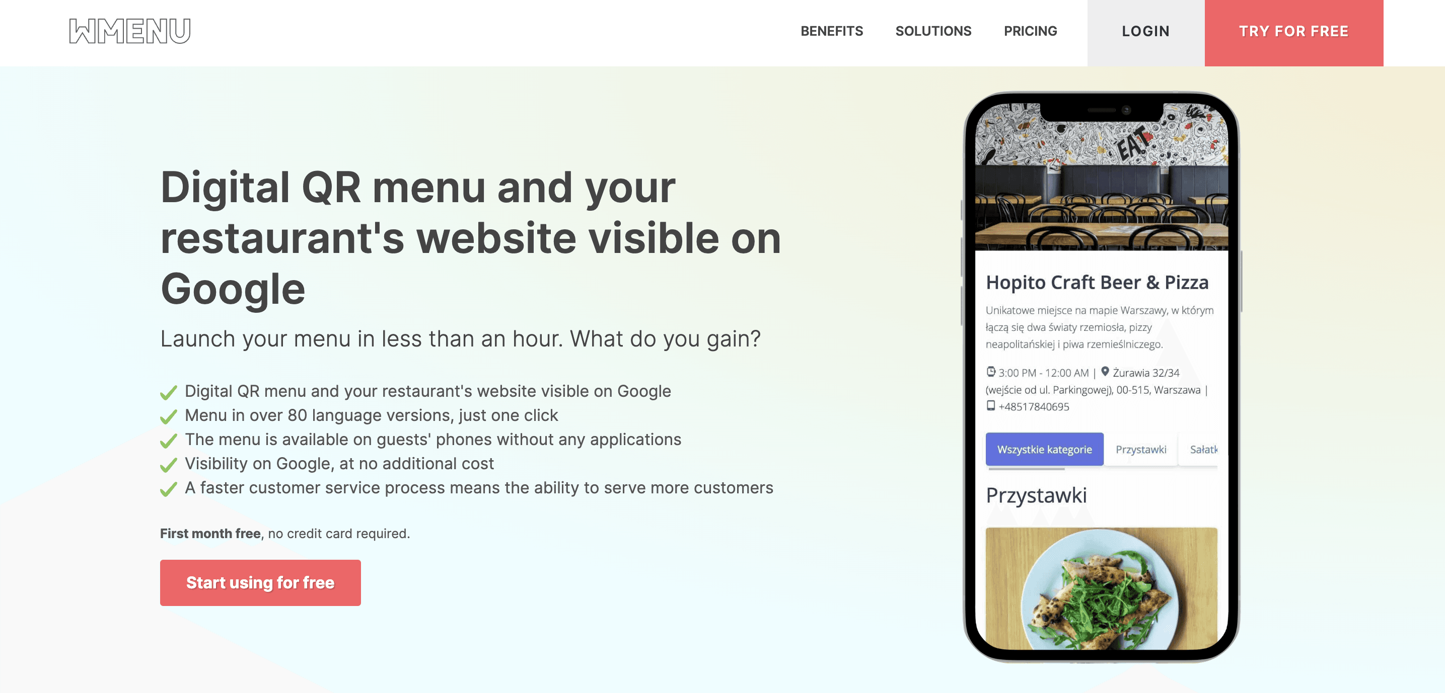 wMenu project screenshot